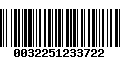 Código de Barras 0032251233722