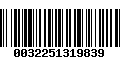 Código de Barras 0032251319839