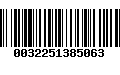 Código de Barras 0032251385063