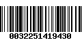 Código de Barras 0032251419430