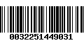 Código de Barras 0032251449031