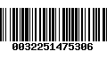 Código de Barras 0032251475306