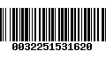 Código de Barras 0032251531620