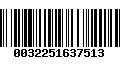 Código de Barras 0032251637513