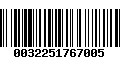 Código de Barras 0032251767005