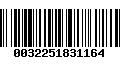 Código de Barras 0032251831164