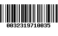 Código de Barras 0032319710035