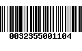 Código de Barras 0032355001104