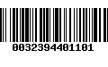 Código de Barras 0032394401101