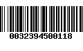 Código de Barras 0032394500118