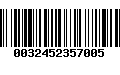 Código de Barras 0032452357005