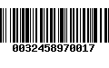 Código de Barras 0032458970017