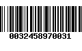 Código de Barras 0032458970031