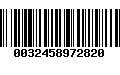 Código de Barras 0032458972820