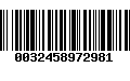 Código de Barras 0032458972981