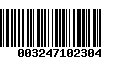 Código de Barras 003247102304