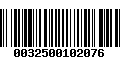 Código de Barras 0032500102076