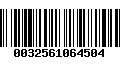 Código de Barras 0032561064504