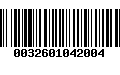 Código de Barras 0032601042004