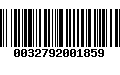 Código de Barras 0032792001859