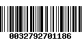 Código de Barras 0032792701186