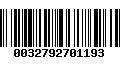 Código de Barras 0032792701193