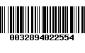 Código de Barras 0032894022554