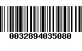 Código de Barras 0032894035080