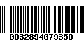 Código de Barras 0032894079350