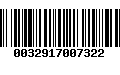 Código de Barras 0032917007322