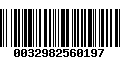 Código de Barras 0032982560197