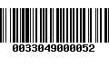 Código de Barras 0033049000052