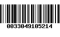 Código de Barras 0033049105214