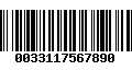 Código de Barras 0033117567890