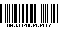 Código de Barras 0033149343417