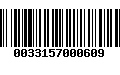 Código de Barras 0033157000609