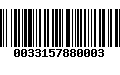 Código de Barras 0033157880003