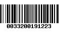 Código de Barras 0033200191223