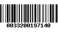 Código de Barras 0033200197140