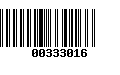 Código de Barras 00333016