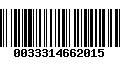 Código de Barras 0033314662015