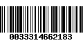 Código de Barras 0033314662183