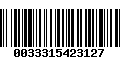 Código de Barras 0033315423127