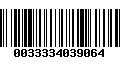 Código de Barras 0033334039064