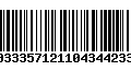 Código de Barras 00333571211043442333