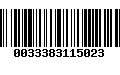 Código de Barras 0033383115023