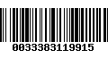 Código de Barras 0033383119915