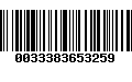 Código de Barras 0033383653259