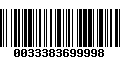 Código de Barras 0033383699998