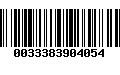 Código de Barras 0033383904054